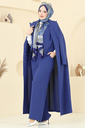 moda selvim طقم ازرق 8036AB368 - Thumbnail