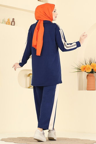 moda selvim Combined 8036TEG847 Light Navy Blue - Thumbnail