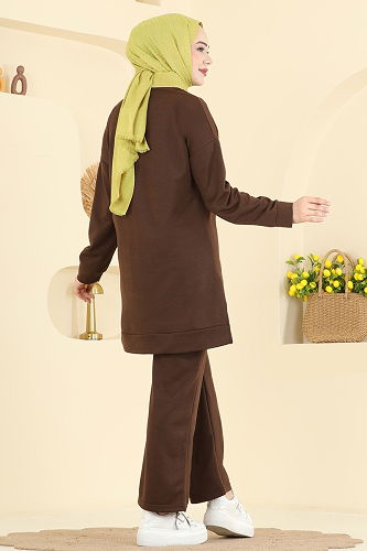 moda selvim طقم بني 8040UZ662 - Thumbnail