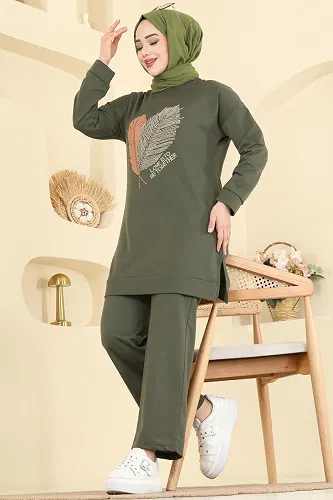 moda selvim Combined 8040UZ662 Dark Khaki - Thumbnail