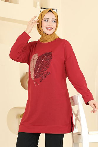 moda selvim Combined 8040UZ662 Red & Black - Thumbnail