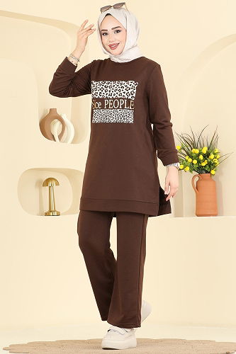 moda selvim طقم بني 8050UZ662 - Thumbnail