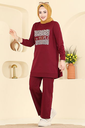 moda selvim Combined 8050UZ662 Burgundy - Thumbnail