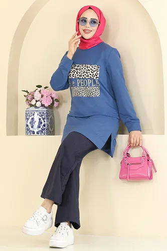 moda selvim Combined 8050UZ662 Indigo&Navy Blue - Thumbnail