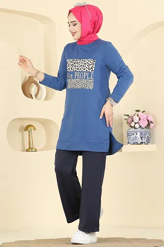 moda selvim Combined 8050UZ662 Indigo&Navy Blue - Thumbnail