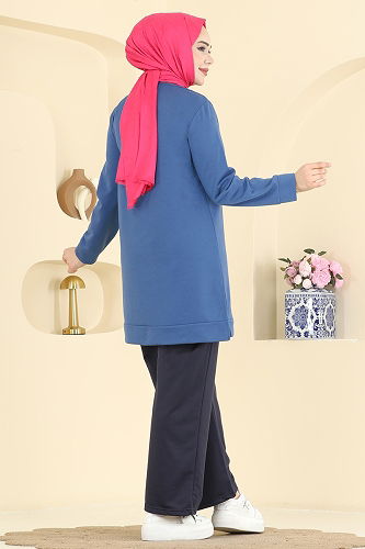 moda selvim طقم أزرق وكحلي 8050UZ662 - Thumbnail