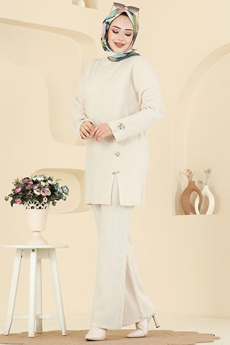 moda selvim Combined 8052OZN1046 Ecru - Thumbnail