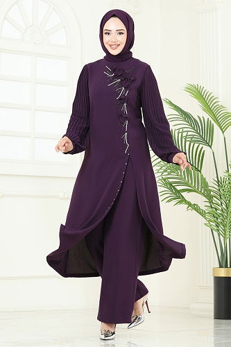 moda selvim Combined 8058ABK1075 Damson - Thumbnail