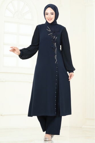 moda selvim Combined 8058ABK1075 Navy Blue - Thumbnail