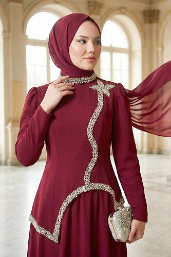 moda selvim Combined 8060YG95 Burgundy - Thumbnail