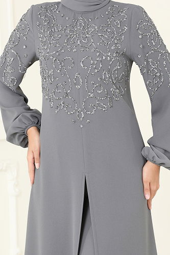 moda selvim طقم رمادي 8062ABK1075 - Thumbnail