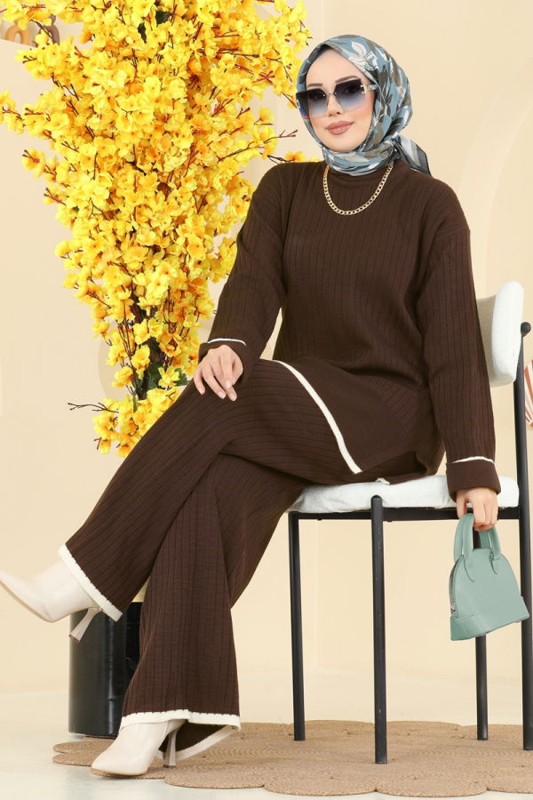 Modaselvim الاطقم طقم بني 8071KLB1050