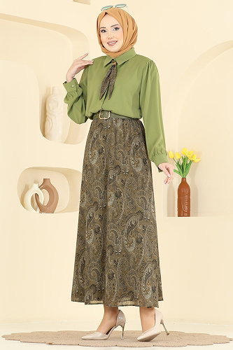 moda selvim Combined 8076TEG847 Almond Green - Thumbnail