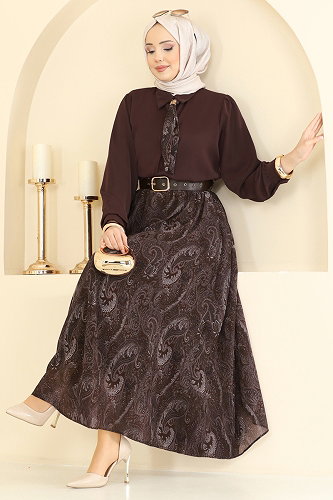 moda selvim Combined 8076TEG847 Brown - Thumbnail