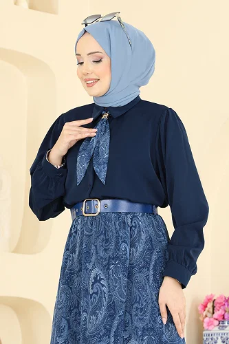 moda selvim Combined 8076TEG847 Navy Blue - Thumbnail