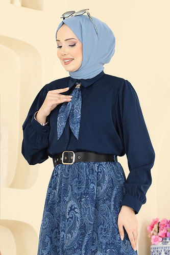 moda selvim Combined 8076TEG847 Navy Blue - Thumbnail