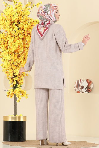 moda selvim طقم بيج 8080KLB1050 - Thumbnail