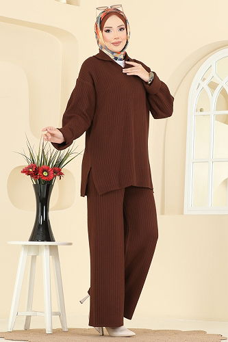 moda selvim طقم بني 8080KLB1050 - Thumbnail