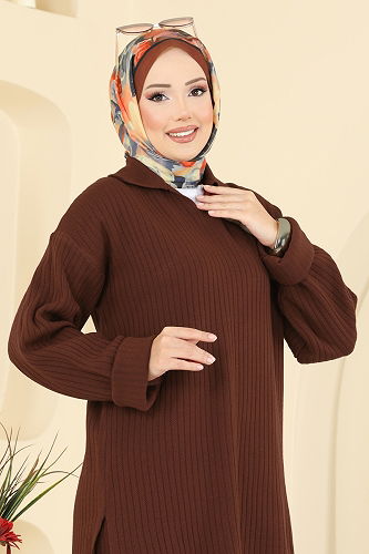 moda selvim طقم بني 8080KLB1050 - Thumbnail