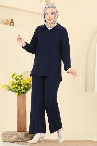 moda selvim طقم كحلي 8080KLB1050 - Thumbnail