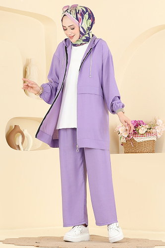 moda selvim Combined 8081TEG847 Lilac - Thumbnail