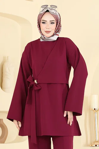 moda selvim Combined 8085TEG847 Burgundy - Thumbnail