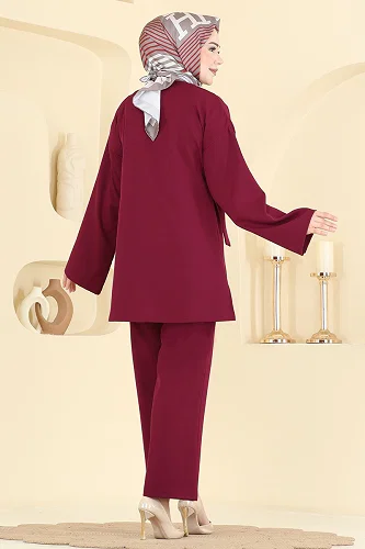 moda selvim Combined 8085TEG847 Burgundy - Thumbnail