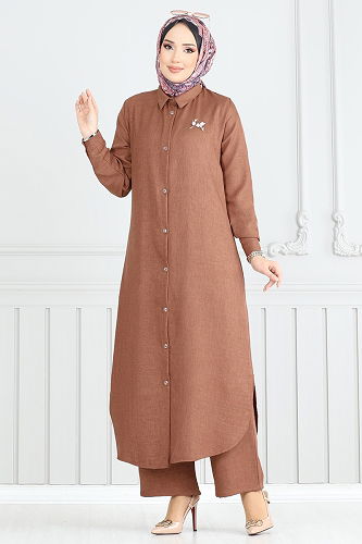 moda selvim Combined 808OZN1046 Brown - Thumbnail