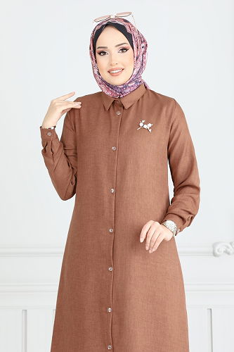 moda selvim طقم بني 808OZN1046 - Thumbnail