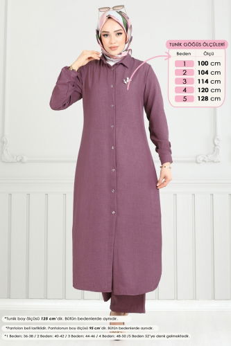 moda selvim Combined 808OZN1046 Dark Rose Dusky - Thumbnail
