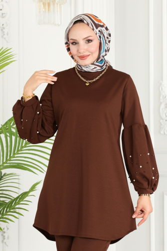 moda selvim Combined 8091UKB139 Brown - Thumbnail