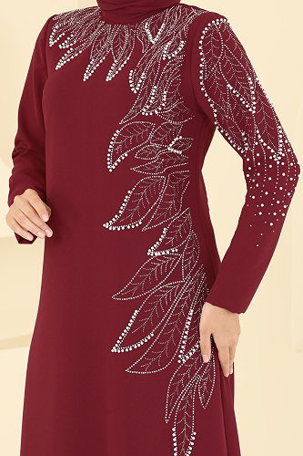 moda selvim Combined 8098ABK1075 Burgundy - Thumbnail