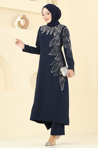 moda selvim Combined 8098ABK1075 Navy Blue - Thumbnail