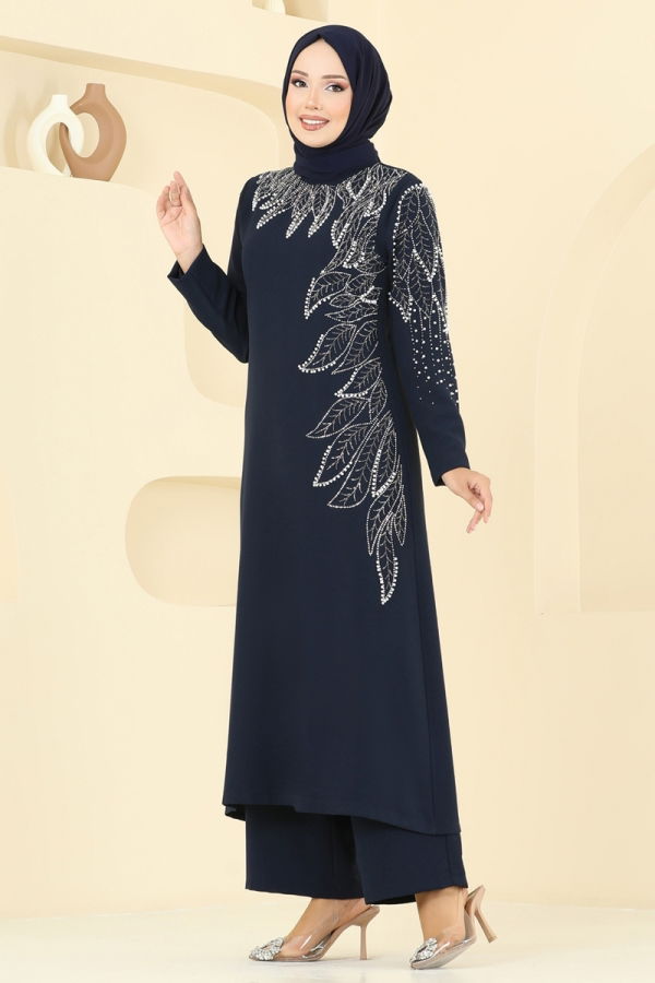 Modaselvim NET 20%+20% DISCOUNT IN THE CARD Combined 8098ABK1075 Navy Blue