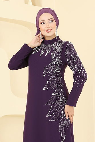 moda selvim Combined 8098ABK1075 Purple - Thumbnail