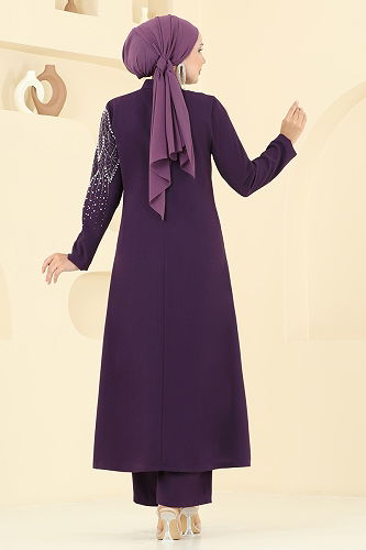 moda selvim Combined 8098ABK1075 Purple - Thumbnail