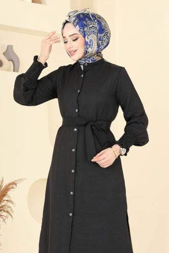 moda selvim طقم أسود 809OZN1046 - Thumbnail