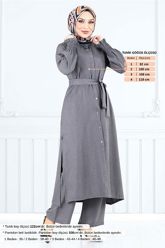 moda selvim Combined 809OZR1047-M Anthracite - Thumbnail