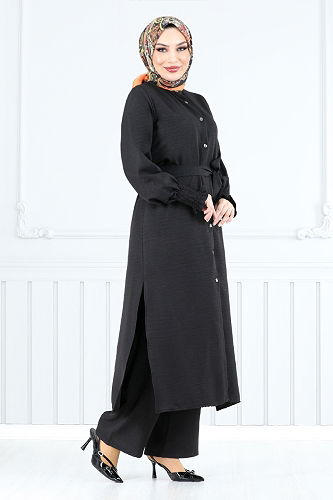 moda selvim طقم أسود 809OZR1047-M - Thumbnail