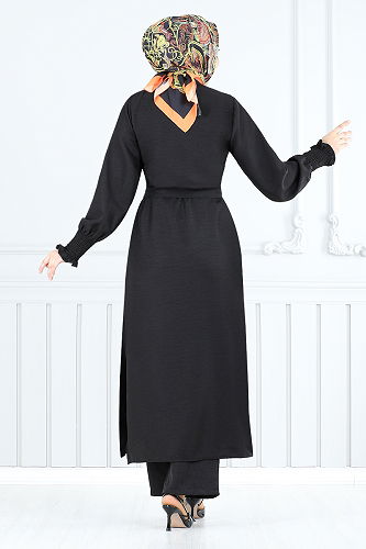 moda selvim طقم أسود 809OZR1047-M - Thumbnail