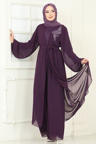 moda selvim Combined 8113AB368 Damson - Thumbnail