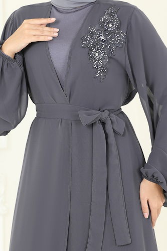 moda selvim Combined 8113AB368 Gray - Thumbnail