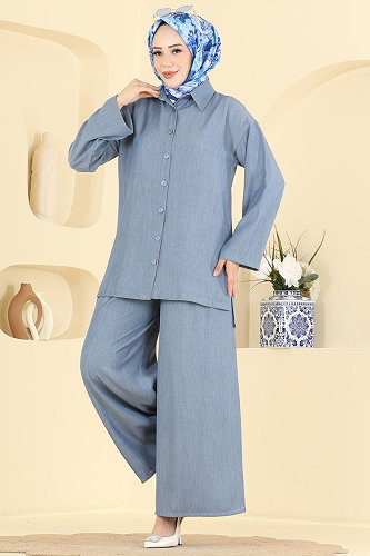 moda selvim Combined 8159TEG847 Blue - Thumbnail