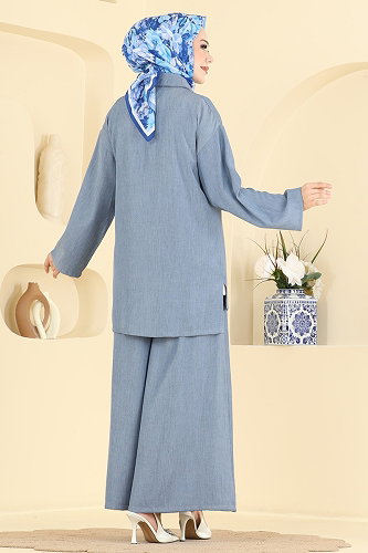moda selvim Combined 8159TEG847 Blue - Thumbnail