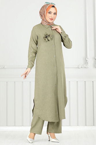 moda selvim Combined 815OZN1046 Almond Green - Thumbnail