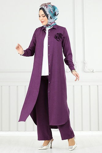 moda selvim Combined 815OZN1046 Purple - Thumbnail