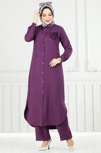 moda selvim Combined 815OZN1046 Purple - Thumbnail