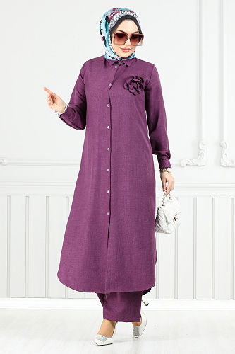 moda selvim Combined 815OZR1047-M Purple - Thumbnail