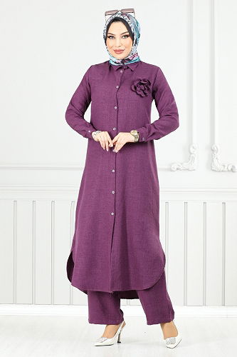 moda selvim Combined 815OZR1047-M Purple - Thumbnail