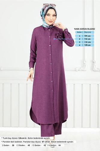 moda selvim Combined 815OZR1047-M Purple - Thumbnail